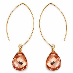 Noon Swarovski Hoop Earrings - Rose Gold NWOT
